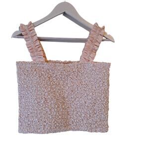 Petersyn Tami Melon Color Striped Smocked Top - Size M